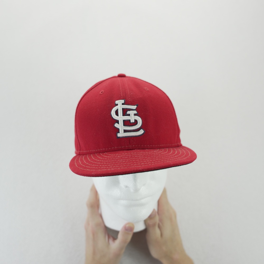New Era 59FIFTY St Louis Cardinals MLB Fitted Hat Red Size 7 1/2 Made in USA